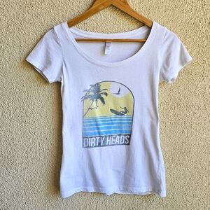 Dirty Heads Women's Small Fitted White Surf Concert Tee